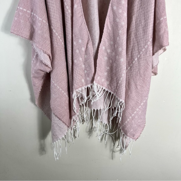 Gentle Fawn Hermosa Cover Up Fringed Kimono Cardigan Shawl Light Pink Size M/L - Picture 11 of 13